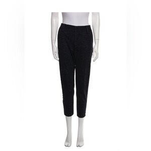 Alice + Olivia Black leopard printed Cropped Pants